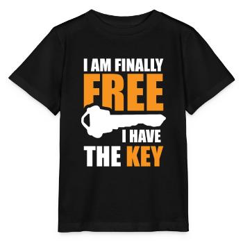 Ich Bin Endlich Frei, Ich Habe Den Schlüssel - Stanley/Stella Kinder T-Shirt MINI CREATOR  - Schwarz - Vorne - Mikhail (115cm)