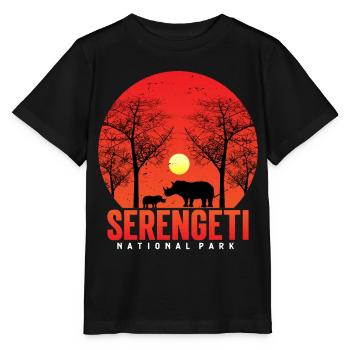 Wildtier-Safari im Rhino-Serengeti-Nationalpark be - Stanley/Stella Kinder T-Shirt MINI CREATOR  - Schwarz - Vorne - Mikhail (115cm)