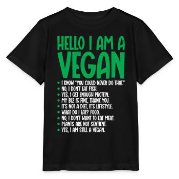 Ich Bin Eine Vegane Vegetarische - Stanley/Stella Kinder T-Shirt MINI CREATOR  - Schwarz - Vorne - Mikhail (115cm)