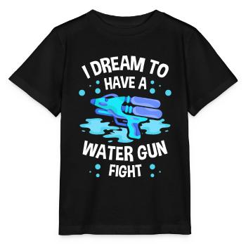 Je rêve d’utiliser un pistolet à eau contre un - T-shirt bio MINI CREATOR Stanley/Stella Enfant - noir - Devant - Mikhail (115cm)