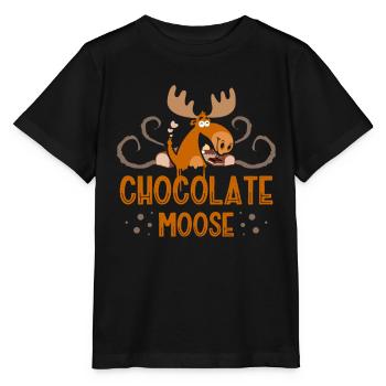 Chocolat Elk Animal Alces Choco Deer - T-shirt bio MINI CREATOR Stanley/Stella Enfant - noir - Devant - Mikhail (115cm)