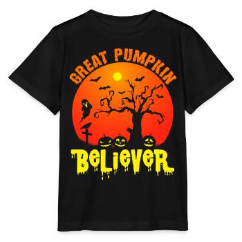 Cauchemar Citrouille Halloween Party Sorcière - T-shirt bio MINI CREATOR Stanley/Stella Enfant - noir - Devant - Mikhail (115cm)