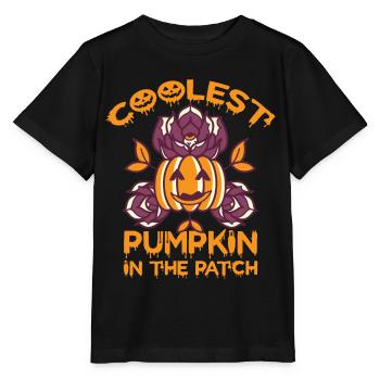 Kürbis-Blumen-Halloween-Party-Albtraum Fröhliches - Stanley/Stella Kinder T-Shirt MINI CREATOR  - Schwarz - Vorne - Mikhail (115cm)