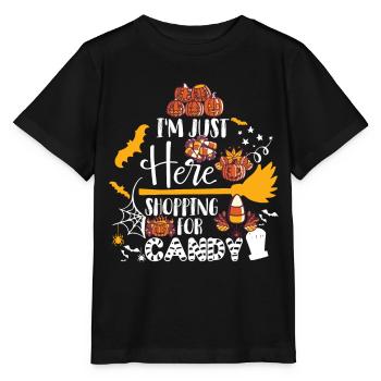 Mond-Halloween-Party-Albtraum, der glückliches Hal - Stanley/Stella Kinder T-Shirt MINI CREATOR  - Schwarz - Vorne - Mikhail (115cm)