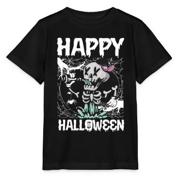 Halloween Costume Pumpkin Attack Nightmare - Stanley/Stella MINI CREATOR Kids’ T-Shirt - black - Front - Mikhail (115cm)