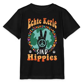 Hippie Peace Groovy Flowerpower Boho Woodstock - Stanley/Stella Kinder T-Shirt MINI CREATOR  - Schwarz - Vorne - Mikhail (115cm)