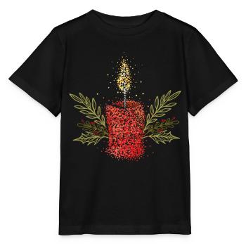 Bougie de l’Avent Saison de l’Avent Couronne de l’Avent - T-shirt bio MINI CREATOR Stanley/Stella Enfant - noir - Devant - Mikhail (115cm)