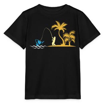 Shark Fish Angler Fishing Great White Shark Fishin - Stanley/Stella Kinder T-Shirt MINI CREATOR  - Schwarz - Vorne - Mikhail (115cm)