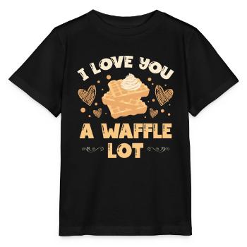 Je t’aime une gaufre de nourriture - T-shirt bio MINI CREATOR Stanley/Stella Enfant - noir - Devant - Mikhail (115cm)
