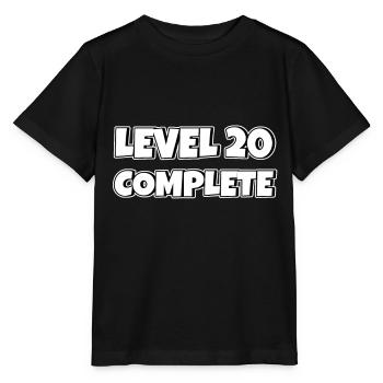 Level 20 Complete Geburtstagsgeschenk 20 Jahre - Stanley/Stella Kinder T-Shirt MINI CREATOR  - Schwarz - Vorne - Mikhail (115cm)