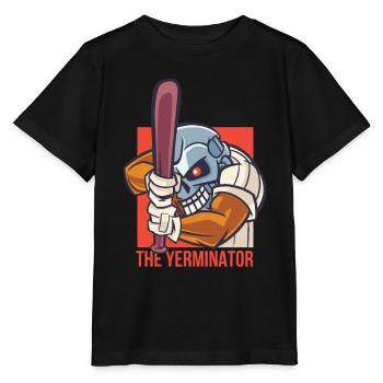 Baseball - Le Yerminator - T-shirt bio MINI CREATOR Stanley/Stella Enfant - noir - Devant - Mikhail (115cm)