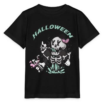 Skelett-Halloween-Party-Albtraum-Horror-Halloween- - Stanley/Stella Kinder T-Shirt MINI CREATOR  - Schwarz - Vorne - Mikhail (115cm)