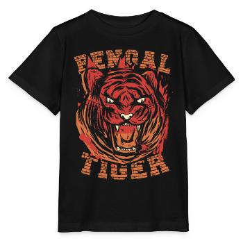 Bengal Tiger Whisperer Safari Wildlife Zookeeping - Stanley/Stella MINI CREATOR Kids’ T-Shirt - black - Front - Mikhail (115cm)