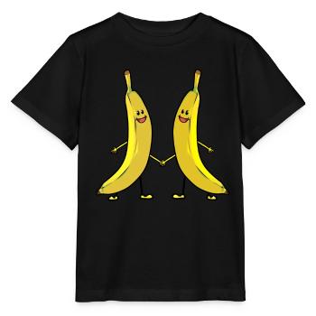 süße Bananen Obst Früchte Nahrungsmittel Kinder - Stanley/Stella Kinder T-Shirt MINI CREATOR  - Schwarz - Vorne - Mikhail (115cm)