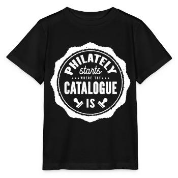 La philatélie commence là où se trouve le catalogue - T-shirt bio MINI CREATOR Stanley/Stella Enfant - noir - Devant - Mikhail (115cm)