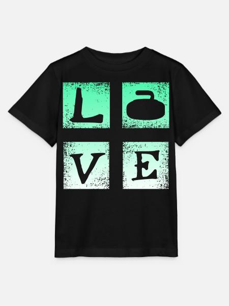 Liebe Curling - Stanley/Stella Kinder T-Shirt MINI CREATOR - Schwarz