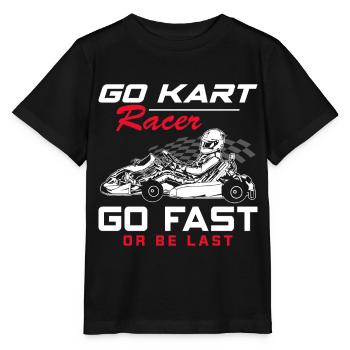 Go-Kart-Rennfahrer Kart-Rennen Gokart-Rennbahn-Ren - Stanley/Stella Kinder T-Shirt MINI CREATOR  - Schwarz - Vorne - Mikhail (115cm)