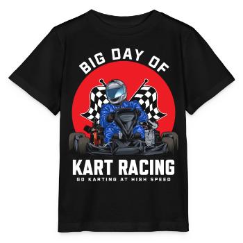 Kart-Rennen Go-Kart-Rennfahrer Gokart-Rennbahn-Ren - Stanley/Stella Kinder T-Shirt MINI CREATOR  - Schwarz - Vorne - Mikhail (115cm)