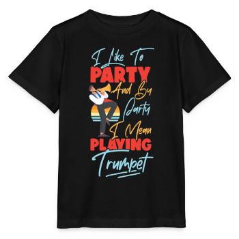 Trompettiste J’aime faire la fête et - T-shirt bio MINI CREATOR Stanley/Stella Enfant - noir - Devant - Mikhail (115cm)
