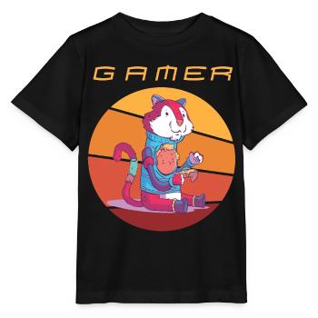 Gamer Retro Games Video Games Vintage Funny Consol - Stanley/Stella Kinder T-Shirt MINI CREATOR  - Schwarz - Vorne - Mikhail (115cm)