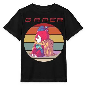 Funny Video Games Retro Gamer Console Games and Ga - Stanley/Stella Kinder T-Shirt MINI CREATOR  - Schwarz - Vorne - Mikhail (115cm)
