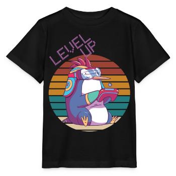 Niveau supérieur Gamer Retro Jeux vidéo Retro Gaming Peng - T-shirt bio MINI CREATOR Stanley/Stella Enfant - noir - Devant - Mikhail (115cm)