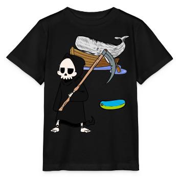 Mammifères marins Baleine Poisson Faucheur Protection de l’environnement - T-shirt bio MINI CREATOR Stanley/Stella Enfant - noir - Devant - Mikhail (115cm)