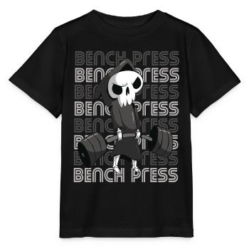 Death Bench Press Workout Motivation Deadlift Gym - Stanley/Stella MINI CREATOR Kids’ T-Shirt - black - Front - Mikhail (115cm)