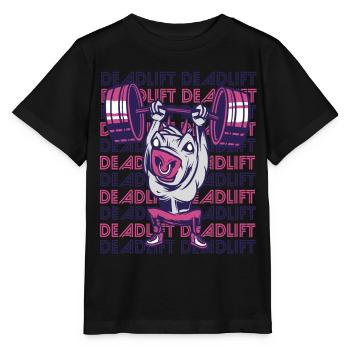 Deadlift Gym Workout Motivation Strong Bull Wt - Stanley/Stella MINI CREATOR Kids’ T-Shirt - black - Front - Mikhail (115cm)