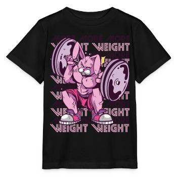 More Weight Rabbit Gym Workout Motivation Kraf - Stanley/Stella MINI CREATOR Kids’ T-Shirt - black - Front - Mikhail (115cm)