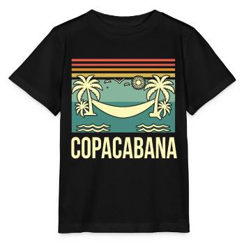 Copacabana Rio Palms Summer Beach Sun Brésil - T-shirt bio MINI CREATOR Stanley/Stella Enfant - noir - Devant - Mikhail (115cm)