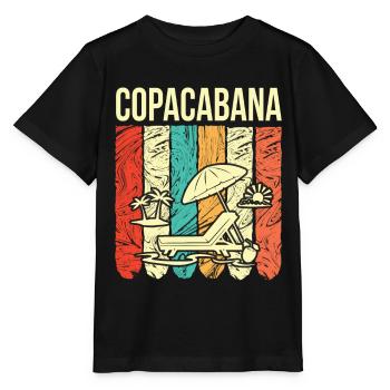 Copacabana Vacances Rio Palms Summer Beach Sun B - T-shirt bio MINI CREATOR Stanley/Stella Enfant - noir - Devant - Mikhail (115cm)