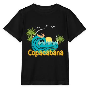 Vacances en bord de mer Copacabana Palms Summer Waves Brasi - T-shirt bio MINI CREATOR Stanley/Stella Enfant - noir - Devant - Mikhail (115cm)