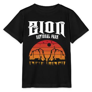 Zion National Park Utah Hiking Camping Outdoor - Stanley/Stella MINI CREATOR Kids’ T-Shirt - black - Front - Mikhail (115cm)