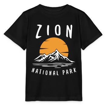 Zion National Park Utah Hiking Camping Outdoor - Stanley/Stella MINI CREATOR Kids’ T-Shirt - black - Front - Mikhail (115cm)