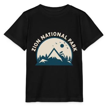 Zion National Park Utah Hiking Camping Outdoor - Stanley/Stella MINI CREATOR Kids’ T-Shirt - black - Front - Mikhail (115cm)