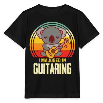 Guitar playing Nice guitarist Rock guitar musician - Stanley/Stella MINI CREATOR Kids’ T-Shirt - black - Front - Mikhail (115cm)