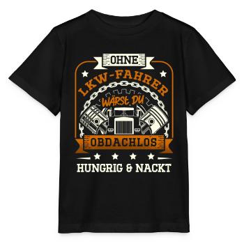 Trucker Männer Truck Fernfahrer LKW Fahrer für - Stanley/Stella Kinder T-Shirt MINI CREATOR  - Schwarz - Vorne - Mikhail (115cm)