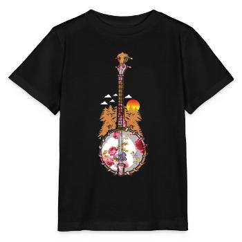 Chemises Banjo Pour Hommes Bluegrass Appalachia Folk - T-shirt bio MINI CREATOR Stanley/Stella Enfant - noir - Devant - Mikhail (115cm)