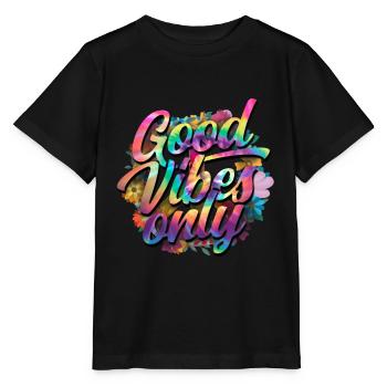 Hippie Peace Groovy Flowerpower Boho Woodstock - Stanley/Stella Kinder T-Shirt MINI CREATOR  - Schwarz - Vorne - Mikhail (115cm)