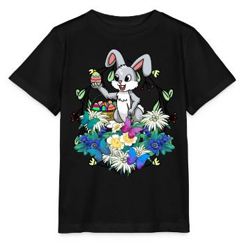 Frühlingsanfang Ostereier Osterhase Pinsel Ostern - Stanley/Stella Kinder T-Shirt MINI CREATOR  - Schwarz - Vorne - Mikhail (115cm)