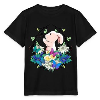 Early Spring Rabbit Easter Nature - Stanley/Stella MINI CREATOR Kids’ T-Shirt - black - Front - Mikhail (115cm)