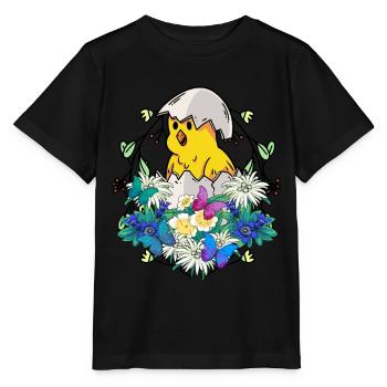 Frühlingsanfang Küken Federvieh frohe Ostern Natur - Stanley/Stella Kinder T-Shirt MINI CREATOR  - Schwarz - Vorne - Mikhail (115cm)