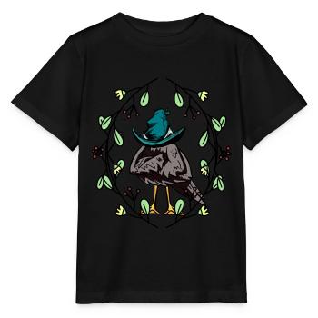 Début du printemps Corbeau Sleepy Hat Spring - T-shirt bio MINI CREATOR Stanley/Stella Enfant - noir - Devant - Mikhail (115cm)