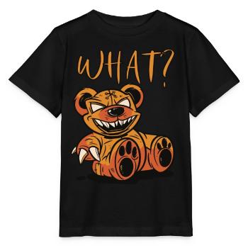 Ours en peluche meurtrier Quoi? Drôle d’ours en peluche Horreur-A - T-shirt bio MINI CREATOR Stanley/Stella Enfant - noir - Devant - Mikhail (115cm)