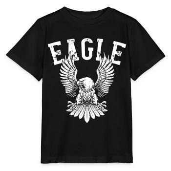 Adler Falknerei Raubvögel Falke - Stanley/Stella Kinder T-Shirt MINI CREATOR  - Schwarz - Vorne - Mikhail (115cm)