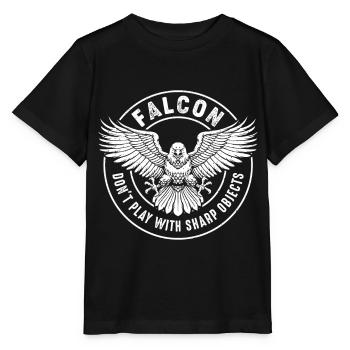Falcon Sharp objects Falconry Ornithologist Eagle - Stanley/Stella MINI CREATOR Kids’ T-Shirt - black - Front - Mikhail (115cm)