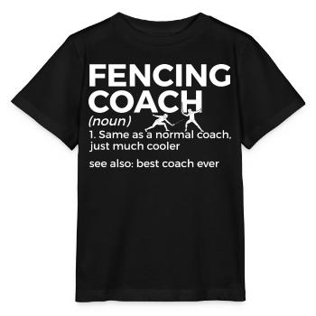 Fencing épée fencing duel gift idea - Stanley/Stella MINI CREATOR Kids’ T-Shirt - black - Front - Mikhail (115cm)