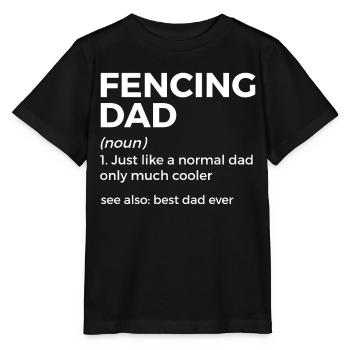 Fencing épée fencing duel gift idea - Stanley/Stella MINI CREATOR Kids’ T-Shirt - black - Front - Mikhail (115cm)