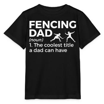 Fencing épée fencing duel gift idea - Stanley/Stella MINI CREATOR Kids’ T-Shirt - black - Front - Mikhail (115cm)